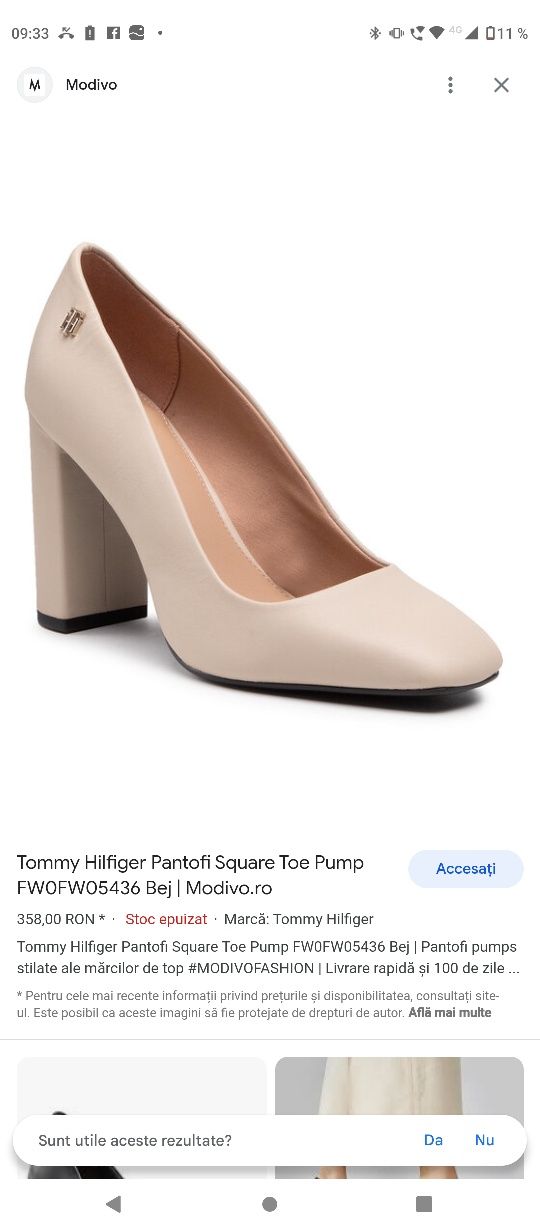 Pantofi originali Tommy Hilfiger piele naturala