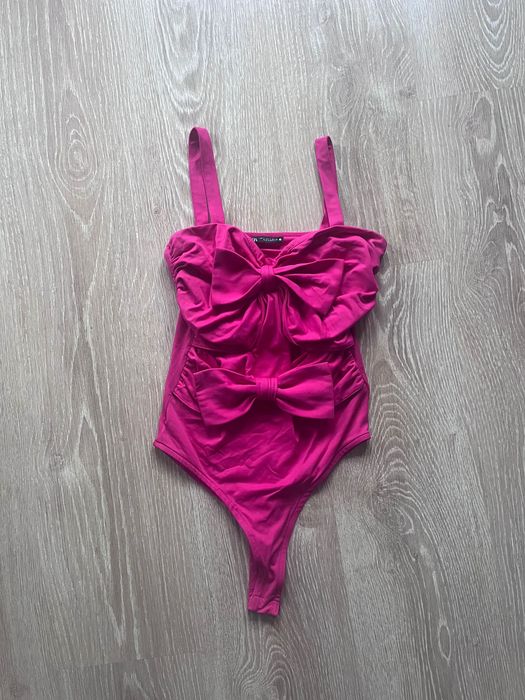 Розово боди с панделки  Zara