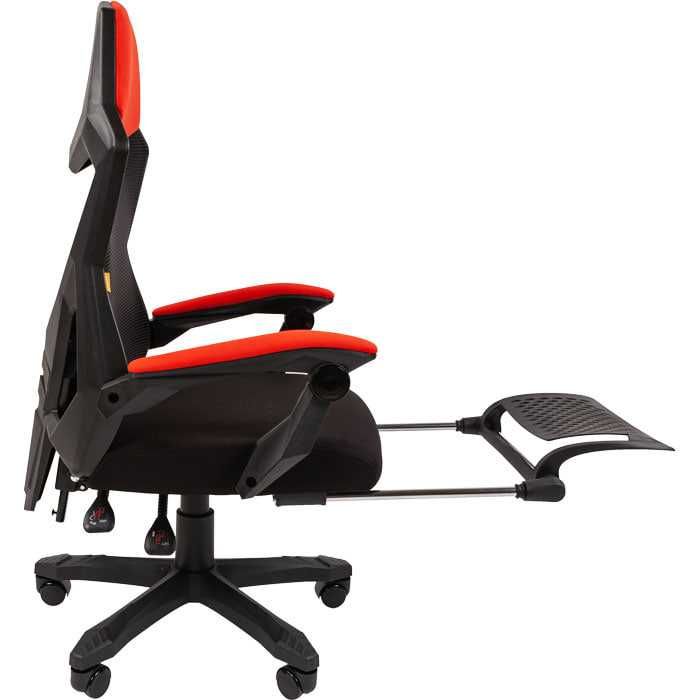 Кресло игровое CHAIRMAN 571 красное, сетка/ткань