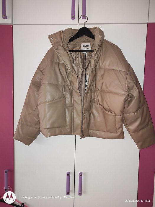 Geaca imitație piele River Island