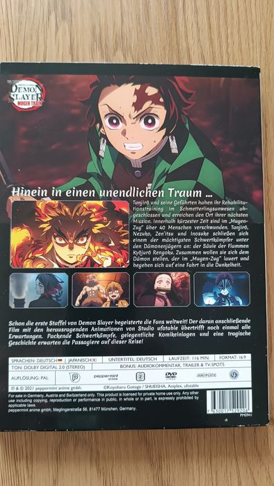 DVD филм Demon Slayer Mugen Train Japan/German