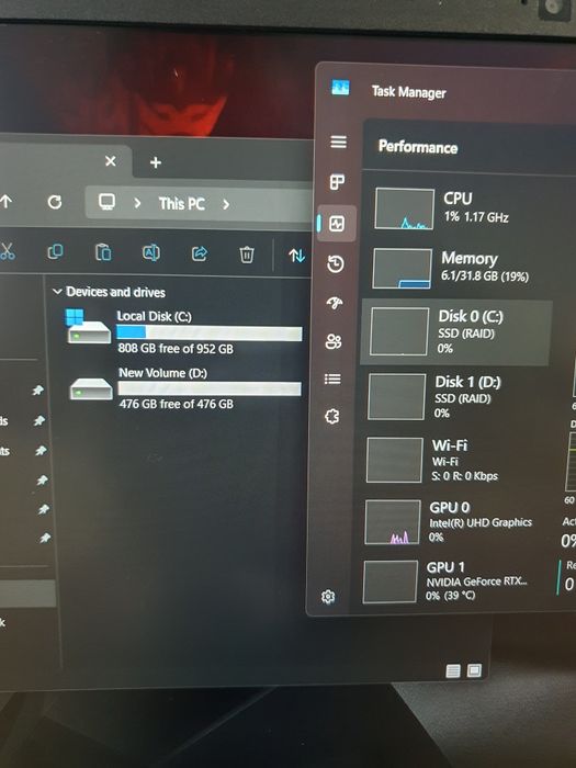 Acer Nitro,Ecran15 "144Mhz,Cpu i5,Ram 32gb,SSD-uri 1.5 Tera,Nvidia RTX