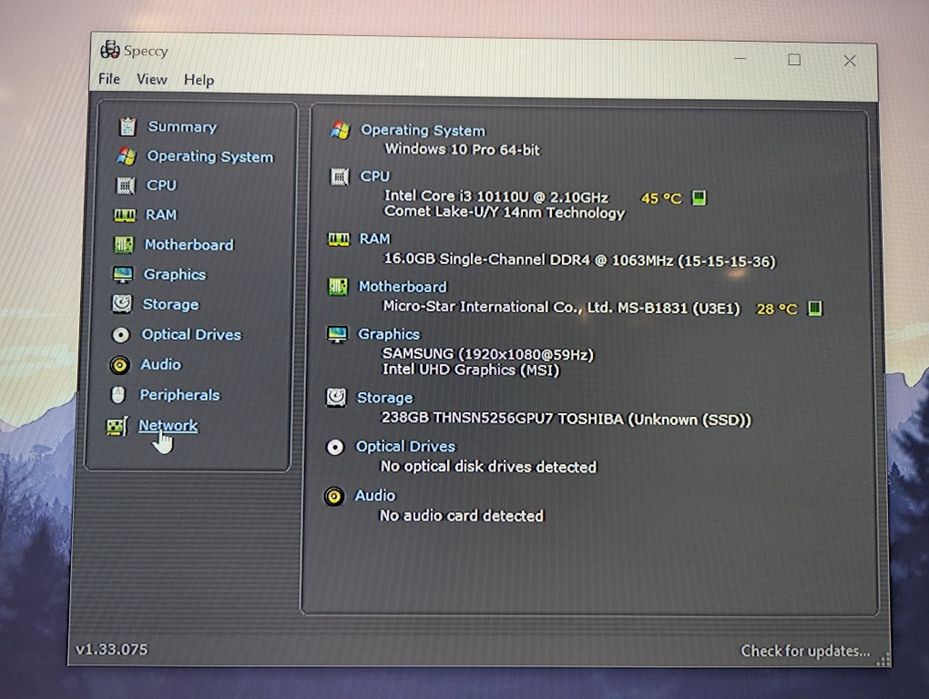MSI Cubi 5 - i3-10110u, 16gb DDR4, 256gb SSD NVME