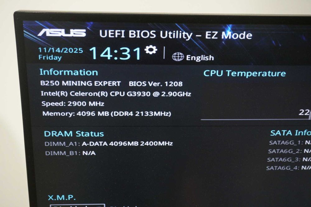 Дъно B250 Asus Mining expert (19 slots!) + CPU + 4GB Ram / вкл ДДС