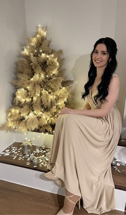 Коледна елха бохо стил модерна елха пухкава елха 90см ръчна изработка