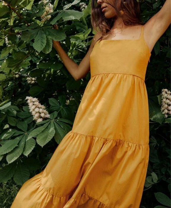 Нова памучна рокля zara