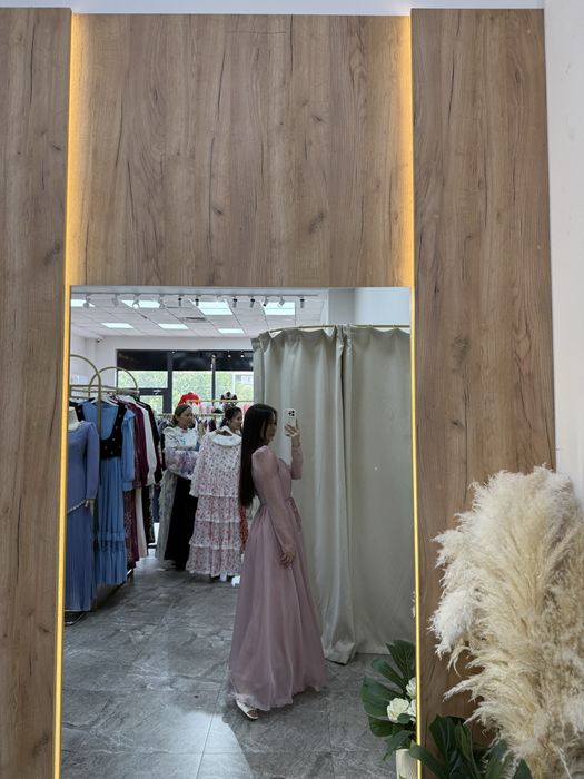 Платье вечернее пыльно розовое