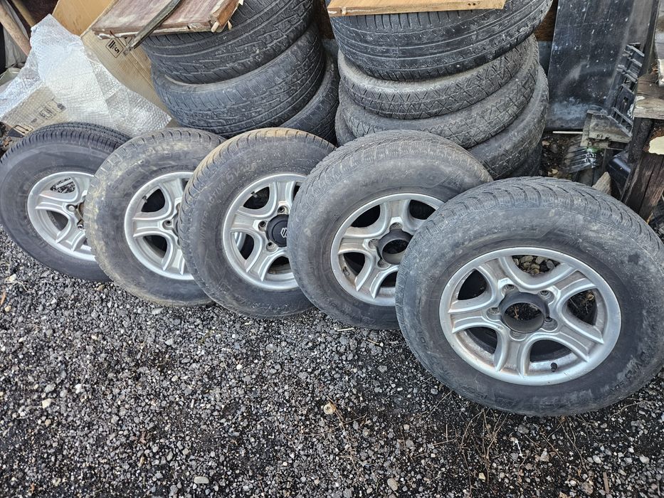 Set de 5 roti adica jante aliaj 5x139,7 echipate cu anvelope 195x80x15