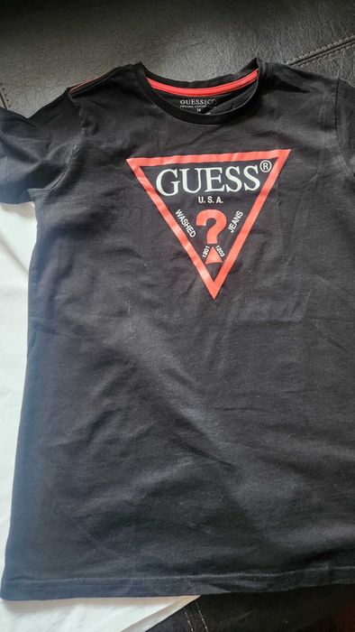 Guess тениски Бяла и черна хс с размер