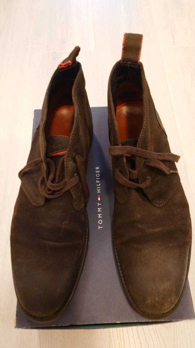 Ghete barbati Tommy Hilfiger, piele intoarsa, marimea 44