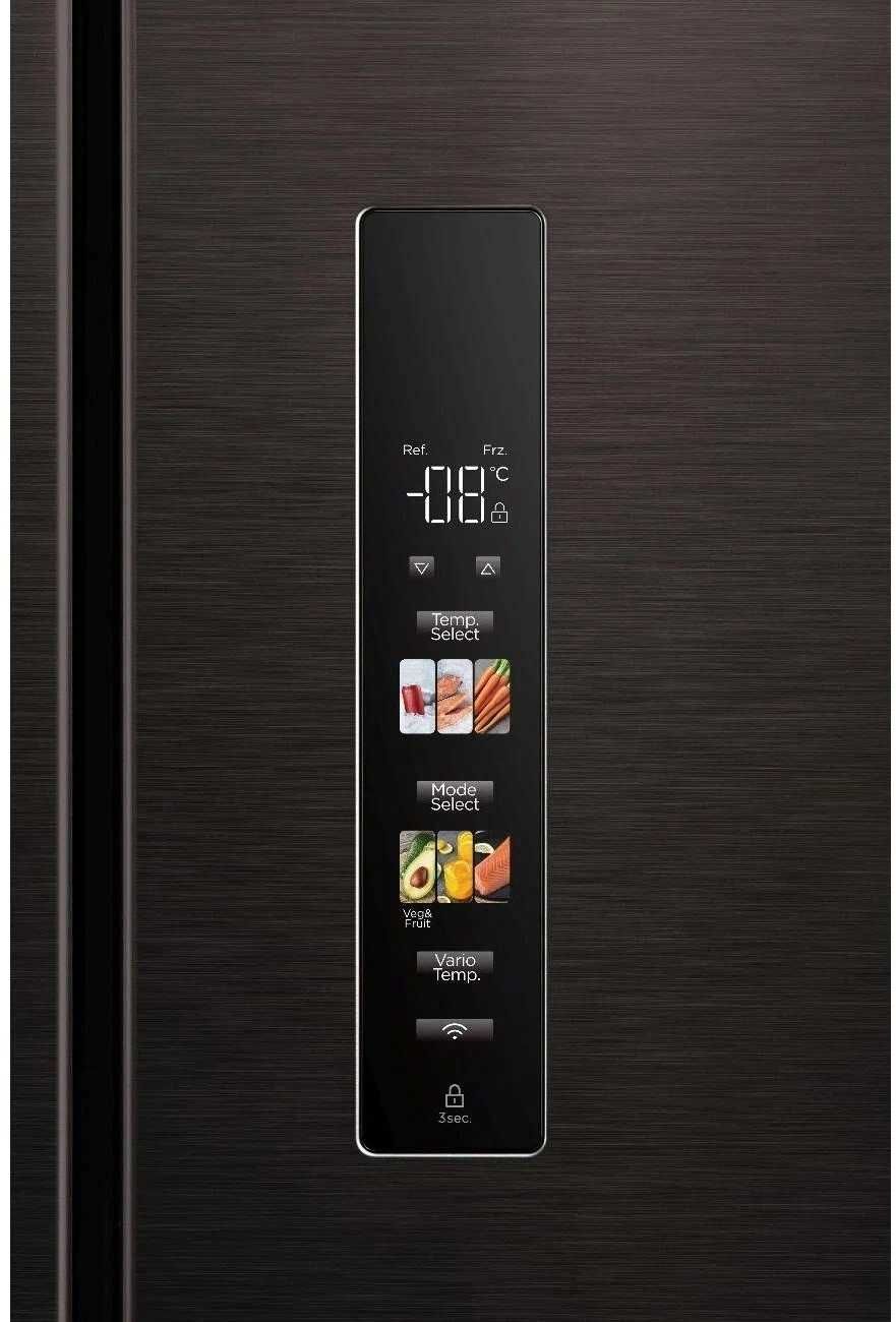 Холодильник Midea MDRM691MIE22 | 530 л | No Frost | Черное стекло