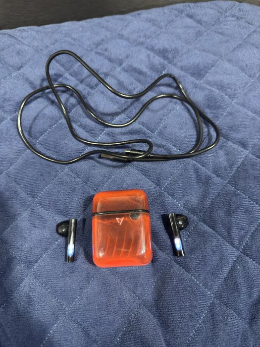 Casti Wireless Gaming LIVP cu Anulare AI a Zgomotului,Lumini RGB