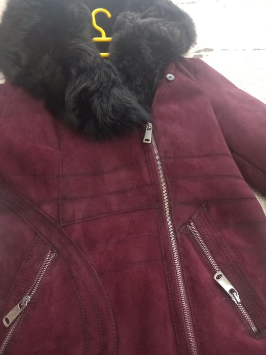 Cojoc natural bordo