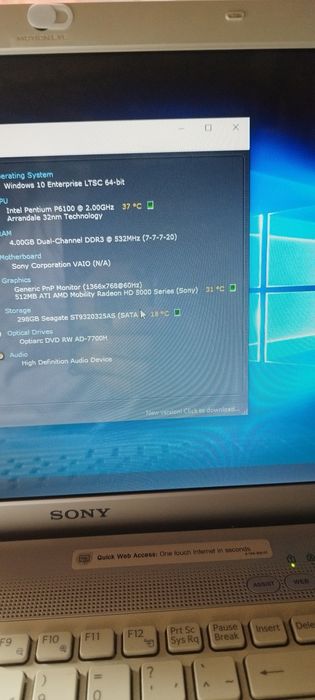 Laptop Sony Vaio 15,6"