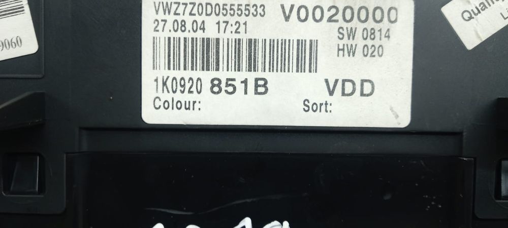 Ceasuri de bord Volkswagen Golf 5 (2003 - 2009) (1019) BKC