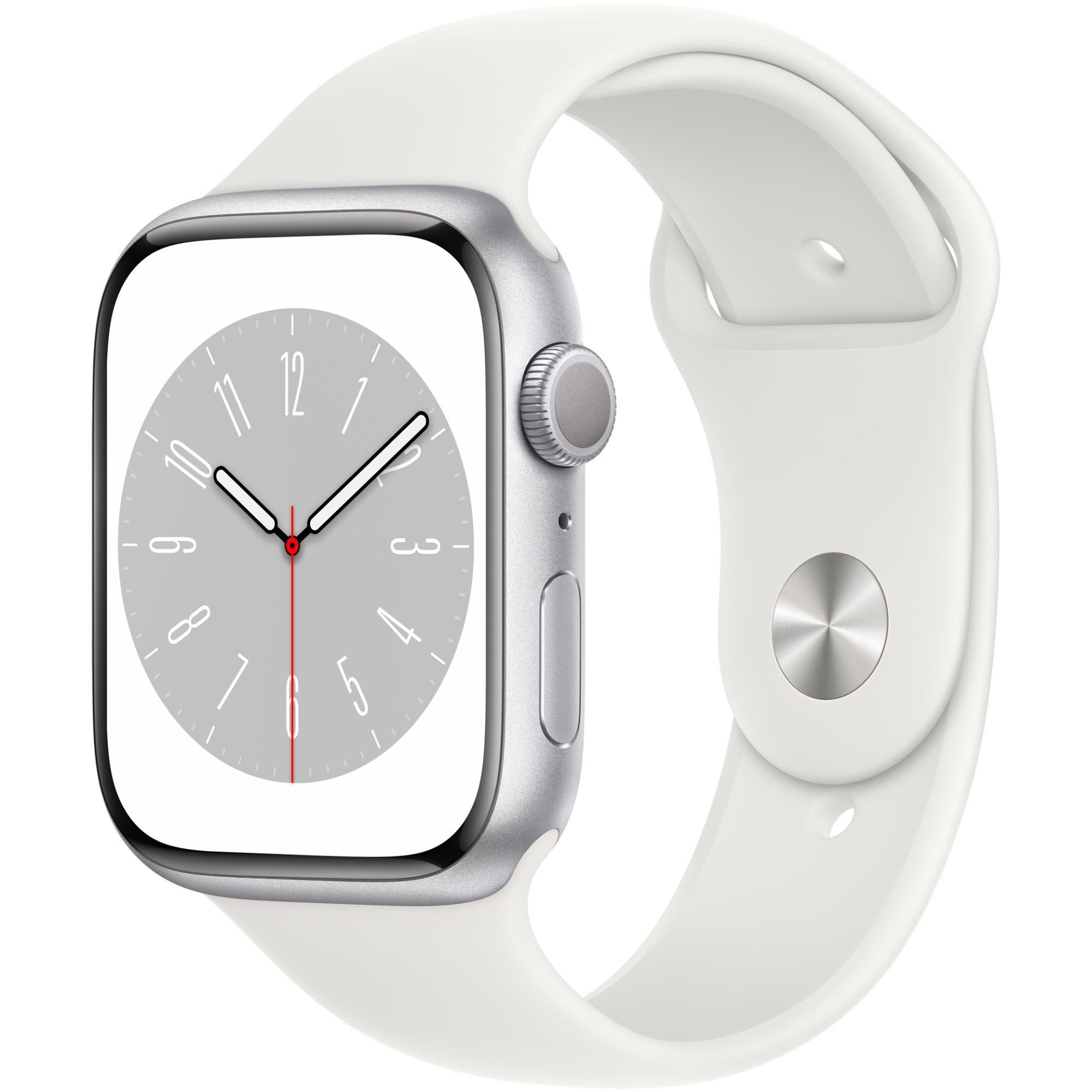 Apple Watch Series 8 GPS 45mm Silver Nou + 3 Brățări + Sticker iPhone