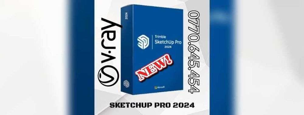 Pachet format din SketchUp PRO 2024 și V-Ray 2024 Licenta Permanenta