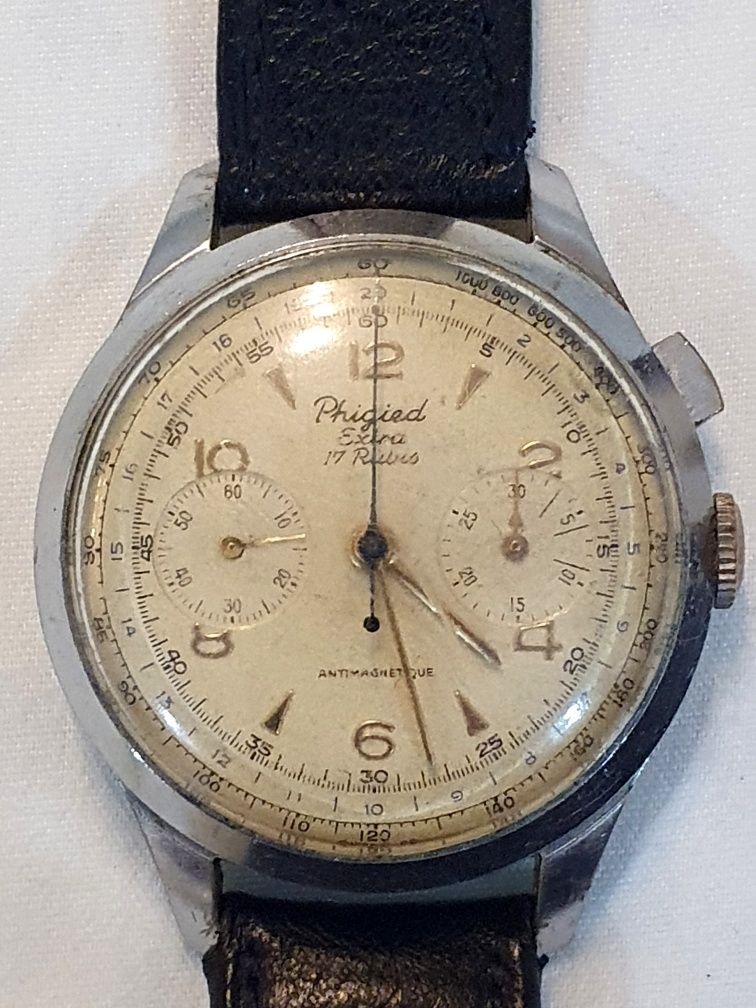 Ceas mecanic vintage cronograph Phigied Extra