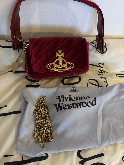 Geanta vivienne westwood red velvet