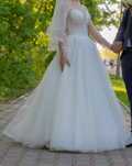 Rochie de mireasa, marime XS cu cerc si voal cadou