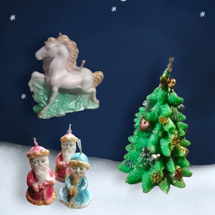 Ароматические свечи ручной работы! Новогодние свечи !