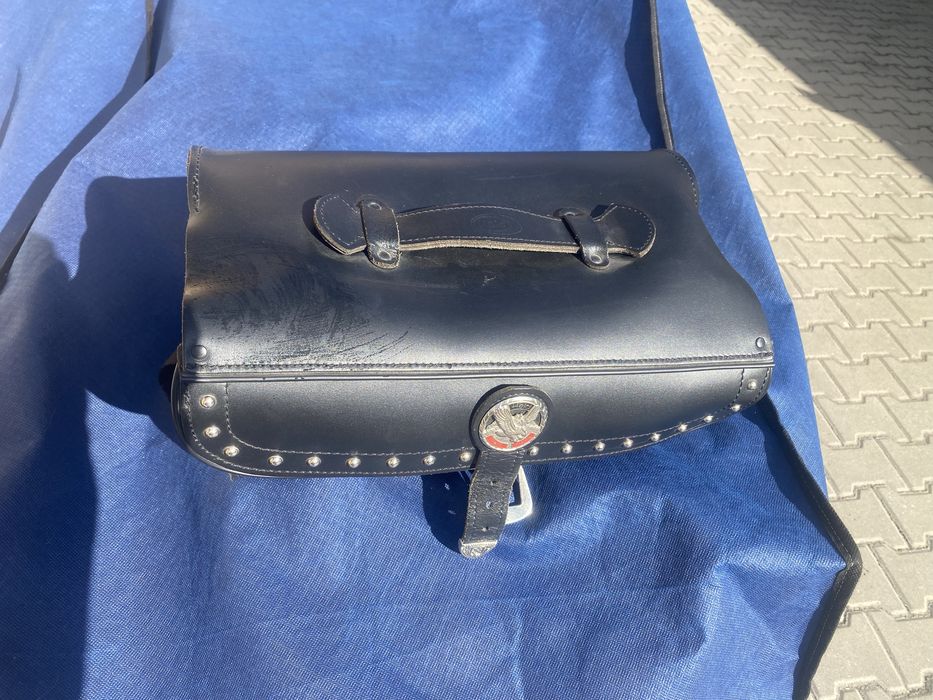 Geanta piele moto choper cruiser Held