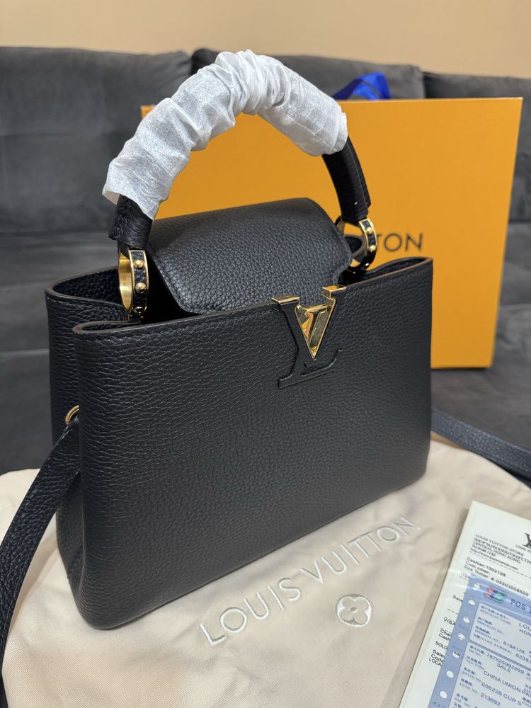 Poseta LV Louis Vuitton Capucines - 27cm/piele natur/premium full box