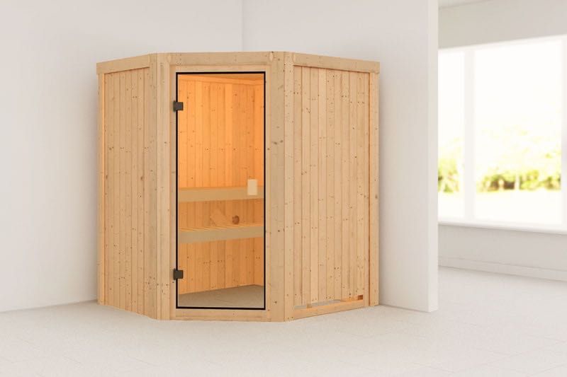 Вътрешна немска сауна Faurin от Karibu, компактно домашно лично спа