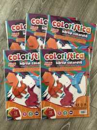 Hârtie colorata A4 -12 culori-36 coli noua