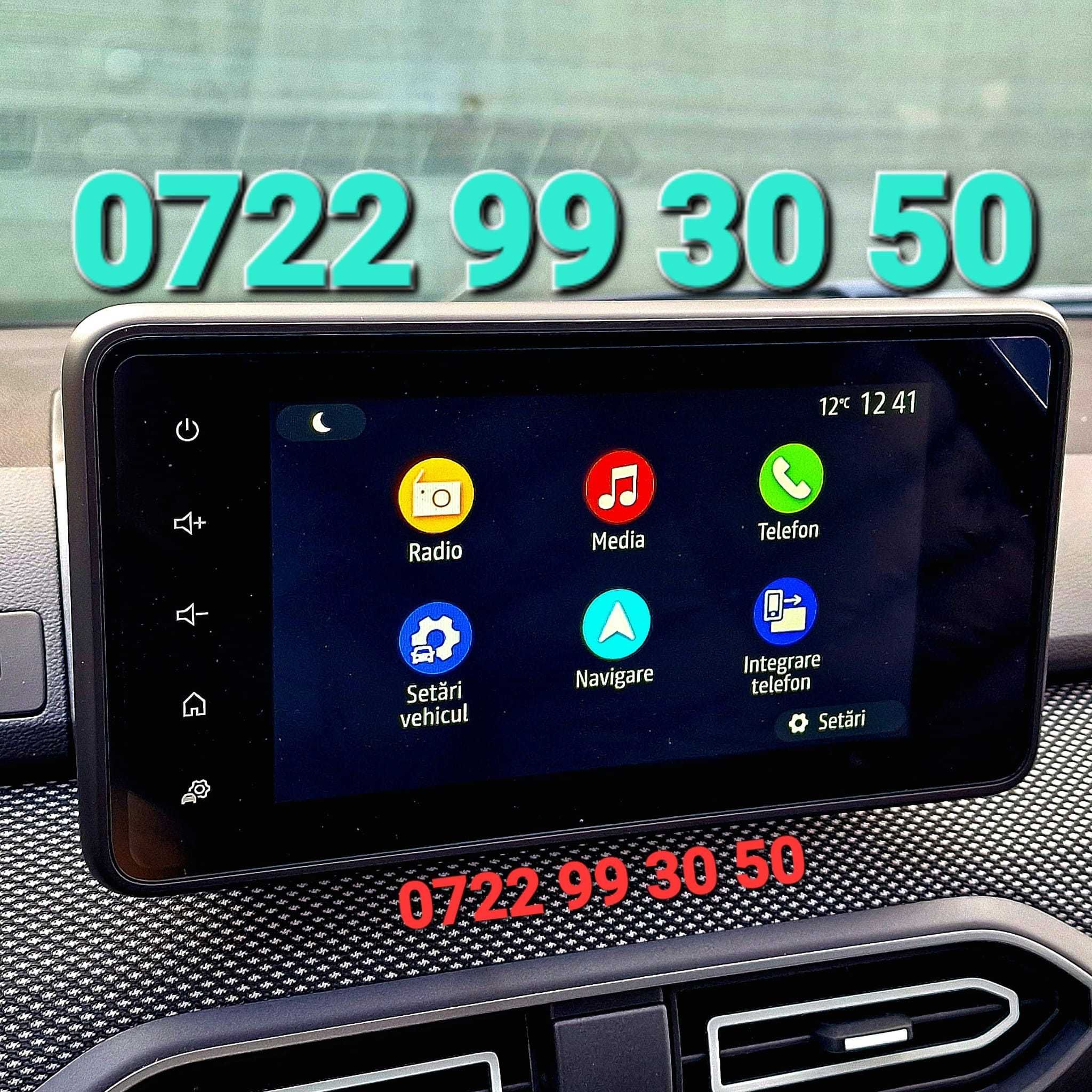 Navigație Dacia Logan MediaNav Android Auto Apple CarPlay Hărți 2024