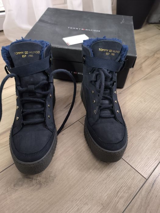 Ghete cizme imblanit Tommy Hilfiger 37 piele