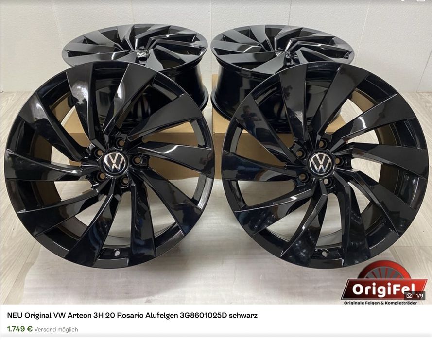 JANTE Aliaj Originale VW ARTEON, 20, 5x112,negru graphit,IMPECABILE
