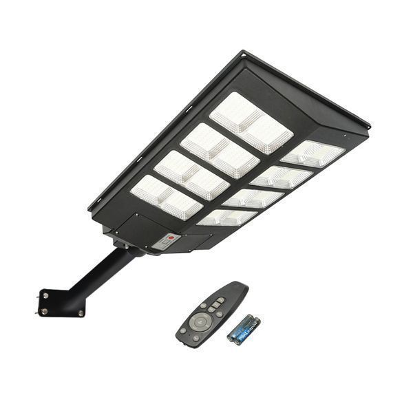 Led соларна лампа 300w за улично осветление 6500k със соларен панел, д