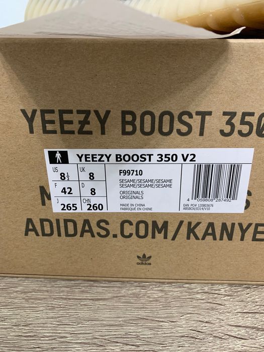 Adidas Yeezy Boost 350 V2 Sesame - size 42  - 9.4 / 10 - 1150 lei