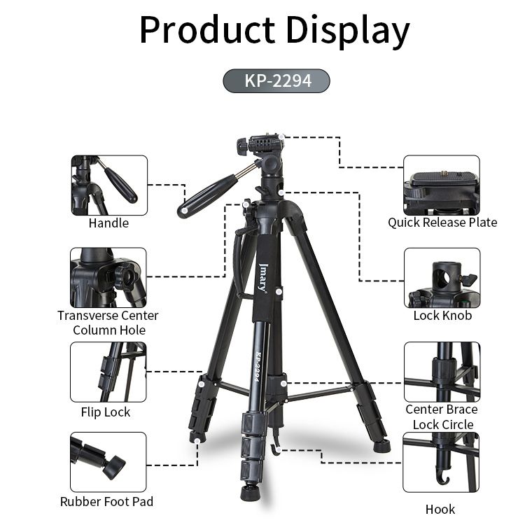 JMARY KP 2294 shtativ video kameralar uchun 1790 mm / Штатив