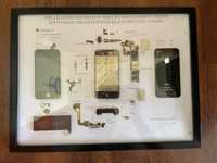 iPhone 4 framed pus in rama desfacut Apple 3 4 5 3gs tablou cadou