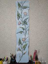 Декоративное объемное панно для интерьера "Цветущая лиана"