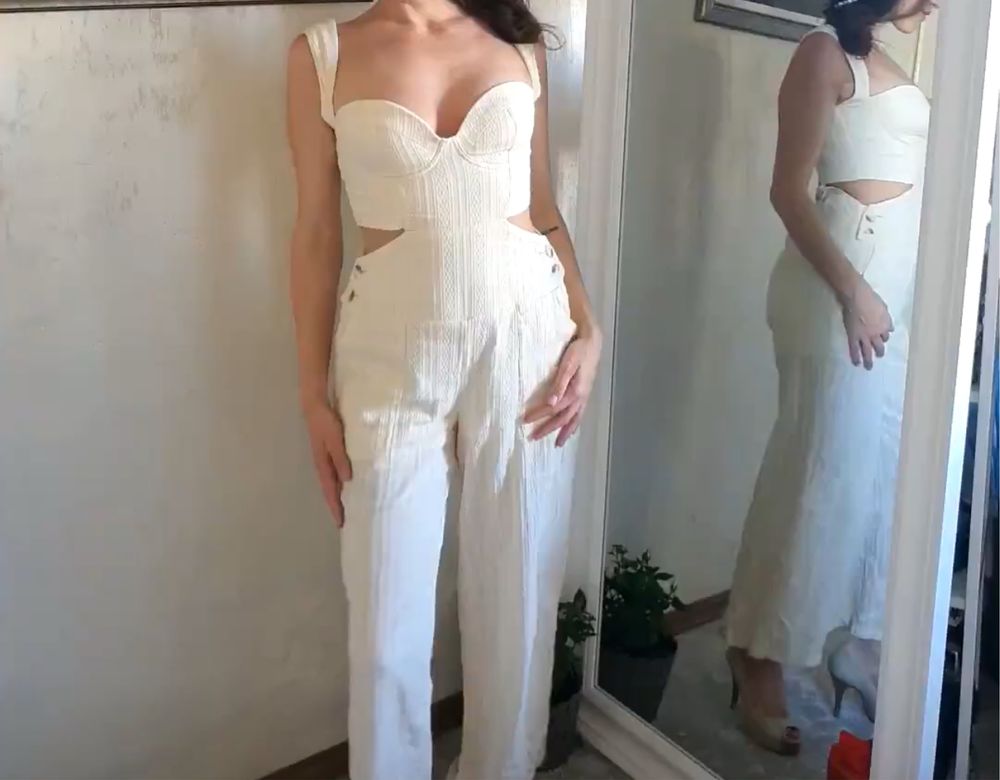 Shein гащеризон бежев