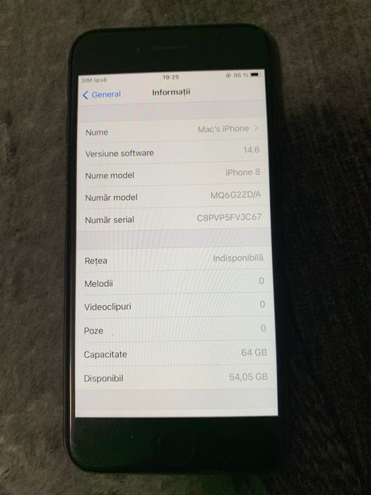 Iphone 8 de 64 gb negru