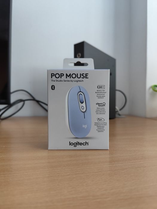 NOU Mouse Wireless Logitech POP cu emoji, Bluetooth, Silent Touch, Mov