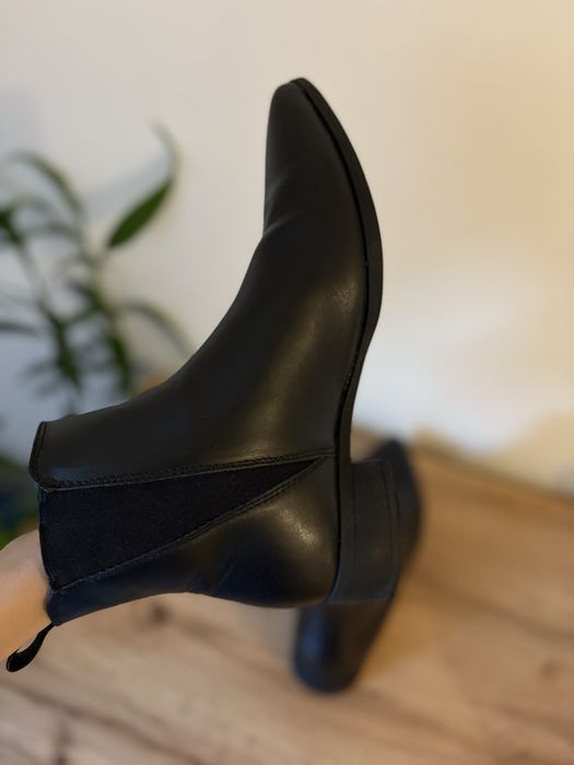 Just fab About You черни кожени боти