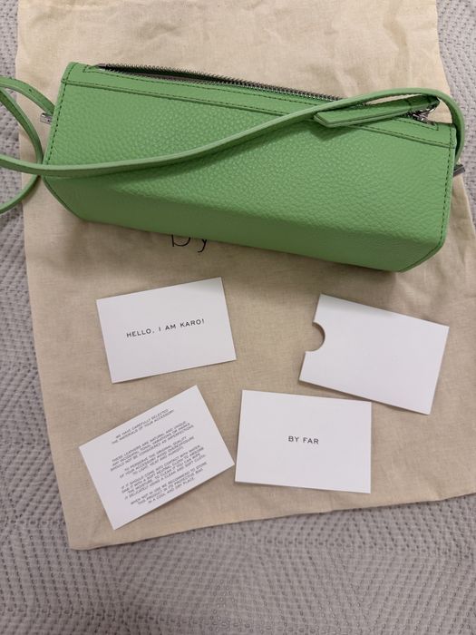 Чанта By Far “Karo” – fresh green, естествена кожа