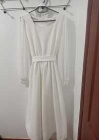 Белое платье,размер 46