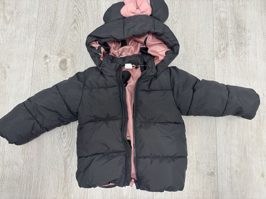 Топло тъмно сиво зимно яке H&M за момиче