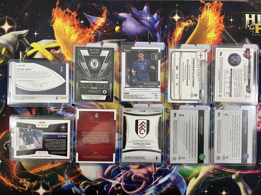 Topps Panini Футболни карти с автографи и части от екип