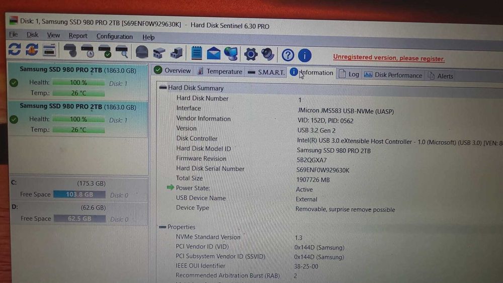 Solid State Drive (SSD) Samsung 980 PRO 2TB, PCIe Gen 4.0 x4, NVMe