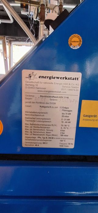 Centrala COGENERARE 21kW - GAZ METAN - Combined Heat and Power (CHP)