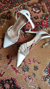 Pantofi albi nunta/ cununie masura 36