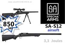 Pusca SPECNA ARMS VSR SA-S12 EDGE cu teava canelata, bolt action