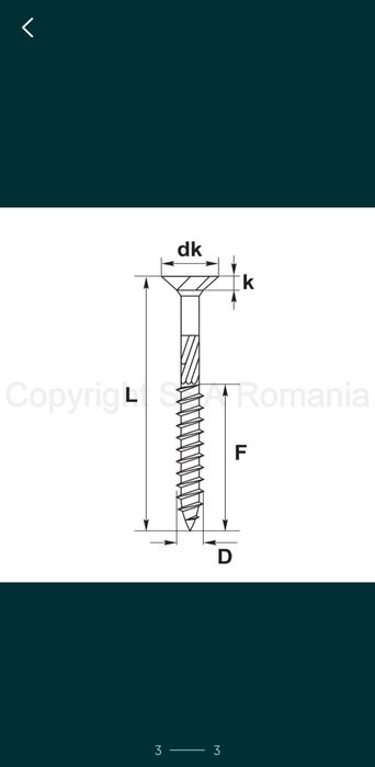 Surub pentru dulgherie cap inecat FAST+ 8,0x360/100 TX40 - Zincat Alb